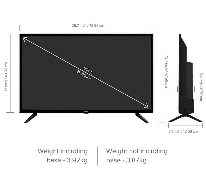 Redmi 80 cm (32 inches) Android 11 Series HD Ready Smart LED TV | L32M6-RA/L32M7-RA (Black)